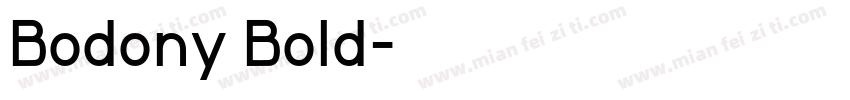 Bodony Bold字体转换